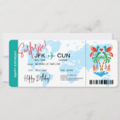 Mexico Verrassing Verjaardag Boarding Pass Ticket Kaart (Voorkant)