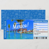 Mexico Verrassingsreis Instapkaart Ticket (Voorkant / Achterkant)