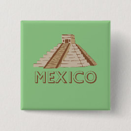 MEXICO VIERKANTE BUTTON 5,1 CM