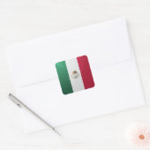 Mexico vierkante glossy vlag sticker (Envelop)