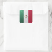 Mexico vierkante glossy vlag vierkante sticker (Tas)