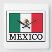 Mexico Vierkante Klok (Voorkant)
