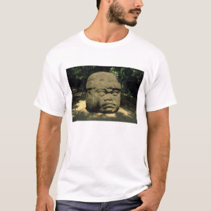 Mexico, Villahermosa, reusachtig Olmekenhoofd, La T-shirt
