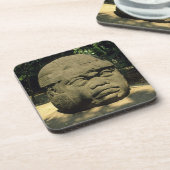 Mexico, Villahermosa, reuzenkop Olmec, La Venta Drankjes Onderzetter (Linkerzijde)