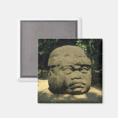 Mexico, Villahermosa, reuzenkop Olmec, La Venta Magneet (Voorkant / Achterkant)