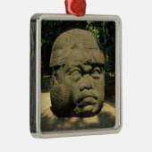 Mexico, Villahermosa, reuzenkop Olmec, La Venta Metalen Ornament (Rechts)