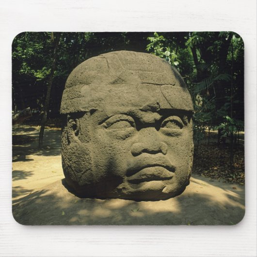 Mexico, Villahermosa, reuzenkop Olmec, La Venta Muismat (Voorkant)