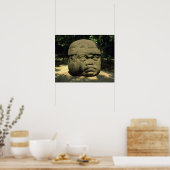 Mexico, Villahermosa, reuzenkop Olmec, La Venta Poster (Keuken)