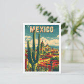 Mexico Vintage Beroemde Reisplaats Briefkaart (Staand voorkant)