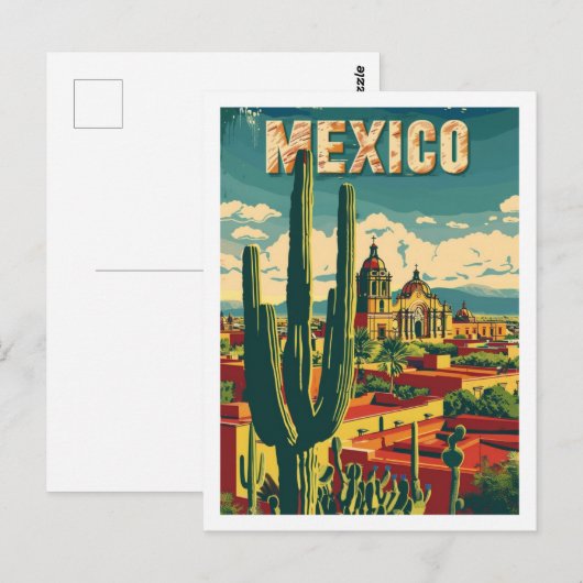 Mexico Vintage Beroemde Reisplaats Briefkaart (Voorkant / Achterkant)