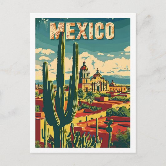 Mexico Vintage Beroemde Reisplaats Briefkaart (Voorkant)