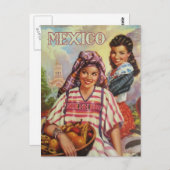 Mexico vintage-briefkaart briefkaart (Voorkant / Achterkant)