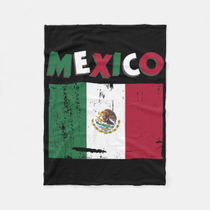 Mexico Vintage Mexicaanse Vlag Trots Hoed Jersey 1 Fleece Deken