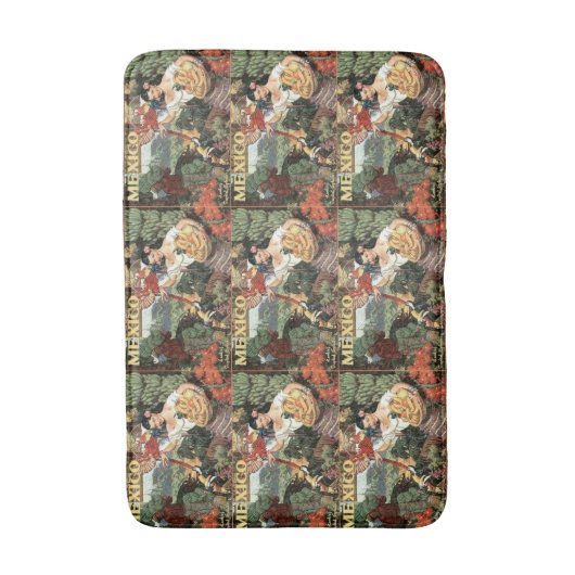Mexico vintage poster badmatten (Voorkant Verticaal)