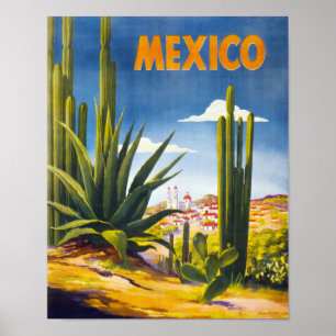 Mexico Vintage Poster hersteld