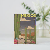 Mexico Vintage reisposter. Briefkaart (Staand voorkant)