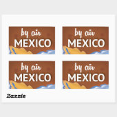 Mexico Vintage Reisposter Rechthoekige Sticker (Vel)