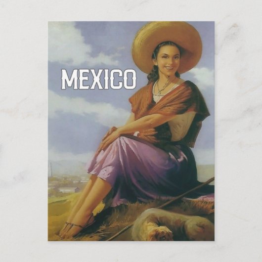 Mexico vintage Travel briefkaart (Voorkant)