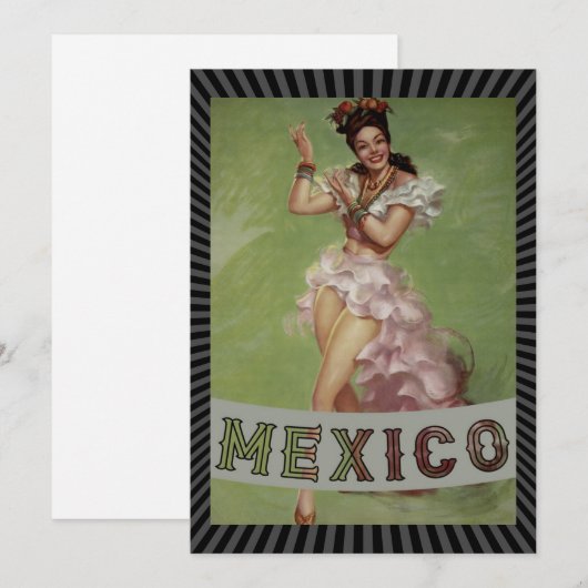 Mexico Vintage Travel Briefkaart (Voorkant / Achterkant)