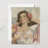 Mexico vintage Travel briefkaart (Voorkant / Achterkant)