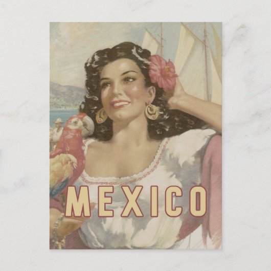 Mexico vintage Travel briefkaart (Voorkant)