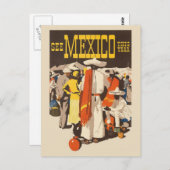 Mexico vintage Travel briefkaart (Voorkant / Achterkant)
