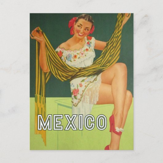 Mexico vintage Travel briefkaart (Voorkant)
