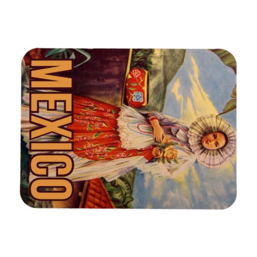 Mexico Vintage Travel Magnet Magneet (Horizontaal)