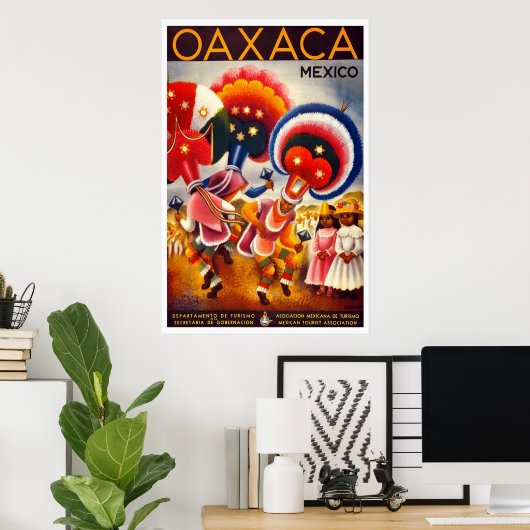 "Mexico" Vintage Travel Poster (Thuiskantoor)