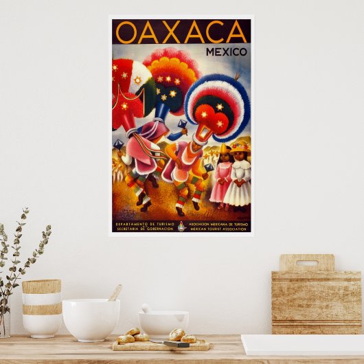"Mexico" Vintage Travel Poster (Keuken)