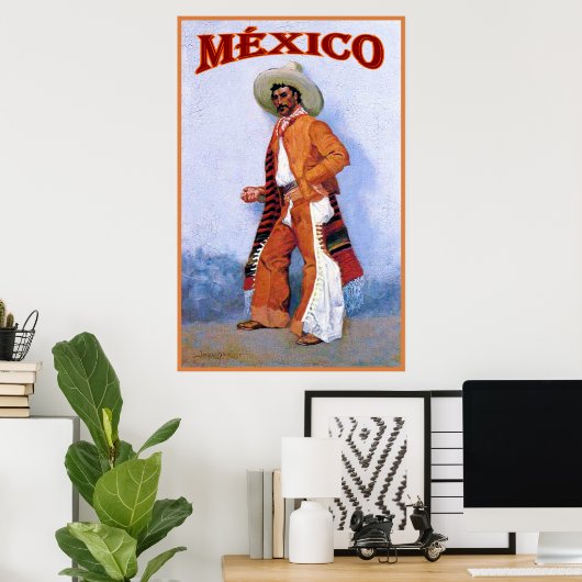 México ~ Vintage Travel Poster (Thuiskantoor)