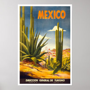 Mexico Vintage Travel Poster