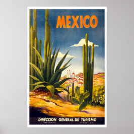"Mexico" Vintage Travel Poster