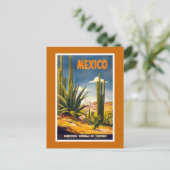 "Mexico" Vintage Travel Poster Briefkaart (Staand voorkant)