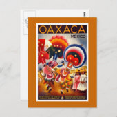 "Mexico" Vintage Travel Poster Briefkaart (Voorkant / Achterkant)
