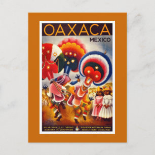 "Mexico" Vintage Travel Poster Briefkaart