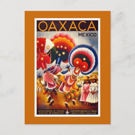 "Mexico" Vintage Travel Poster Briefkaart (Voorkant)