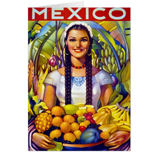 Mexico Vintage Travel Poster teruggezet (Voorkant)