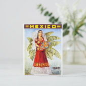 Mexico Vintage Travel Poster teruggezet Briefkaart (Staand voorkant)