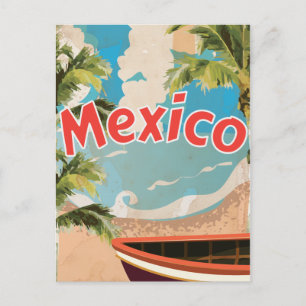 Mexico Vintage vakantieposter Briefkaart