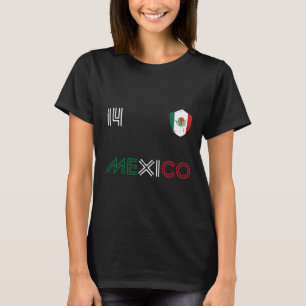 Mexico Vlag 14 Mexicaanse Voetbalfan Mannen Vrouwe T-shirt
