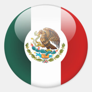 Mexico Vlag 2.0 Ronde Sticker