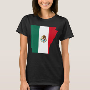 Mexico Vlag Arkansas State Shape T-shirt