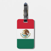 Mexico Vlag, Bandera de Mexicaanse Republiek Bagagelabel (Achterkant verticaal)
