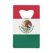 Mexico Vlag, Bandera de Mexicaanse Republiek Creditkaart Flessenopener (Voorkant)
