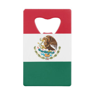 Mexico Vlag, Bandera de Mexicaanse Republiek Creditkaart Flessenopener