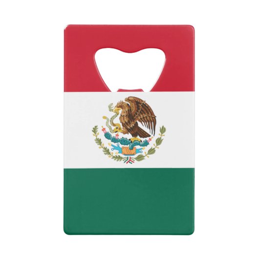 Mexico Vlag, Bandera de Mexicaanse Republiek Creditkaart Flessenopener (Voorkant)