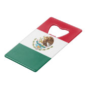 Mexico Vlag, Bandera de Mexicaanse Republiek Creditkaart Flessenopener (Achterkant Gekanteld)