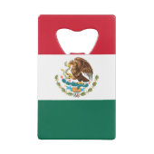 Mexico Vlag, Bandera de Mexicaanse Republiek Creditkaart Flessenopener (Achterkant)