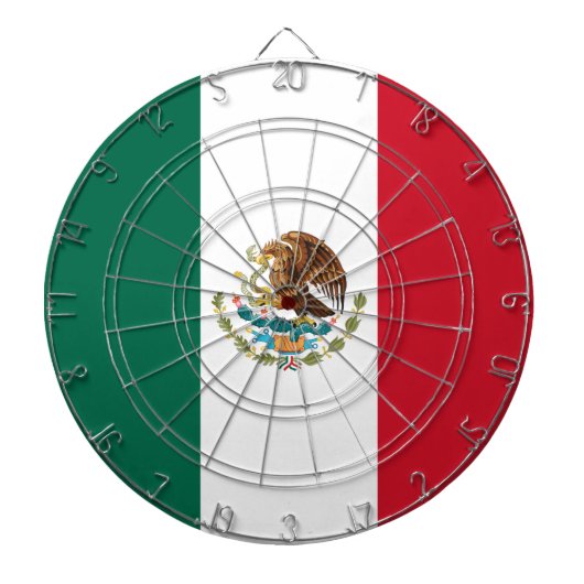 Mexico Vlag, Bandera de Mexicaanse Republiek Dartbord (Voorkant)